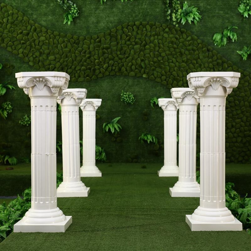Lighting Decoration Stand - Columna Romana de Plástico Blanca de