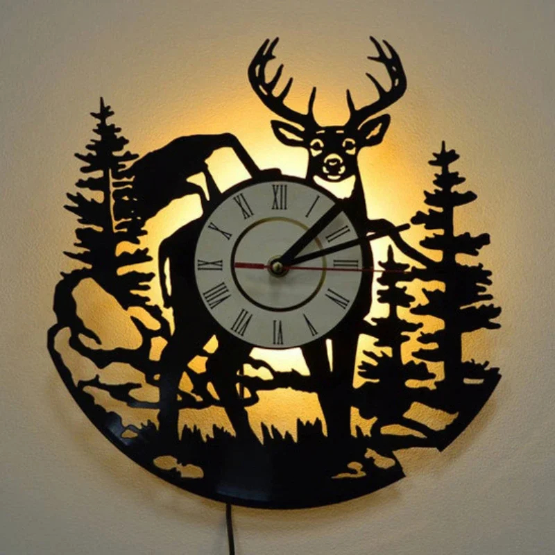 Lighting Home Decor Wall Clocks - Reloj de pared con disco de