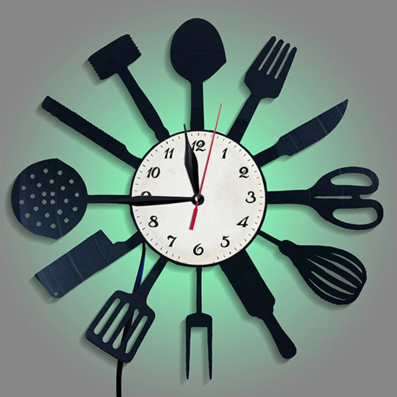 Vajilla decorativa de cocina,  - Lighting Home Decor Wall Clocks reseña y precio