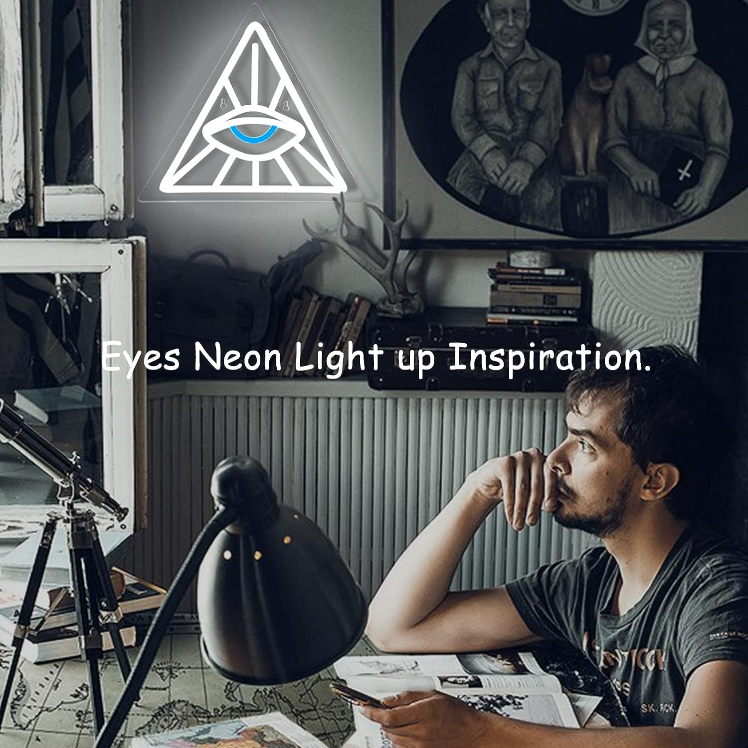 Letrero LED de Neón con Ojo en - Outdoor Lighting Decor Ideas reseña y precio