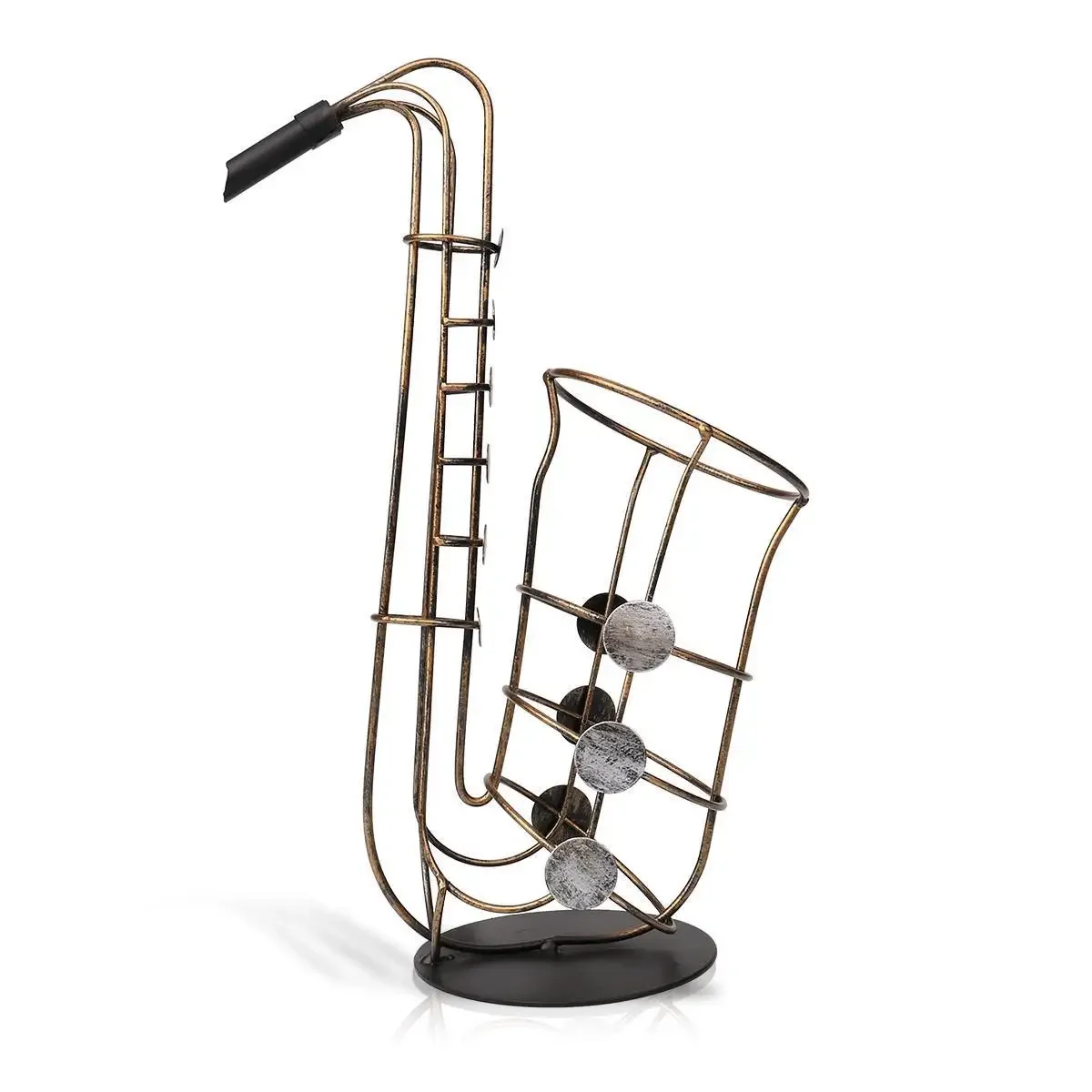 Estante de vino de hierro forj - Lighting Decoration Stand reseña y precio