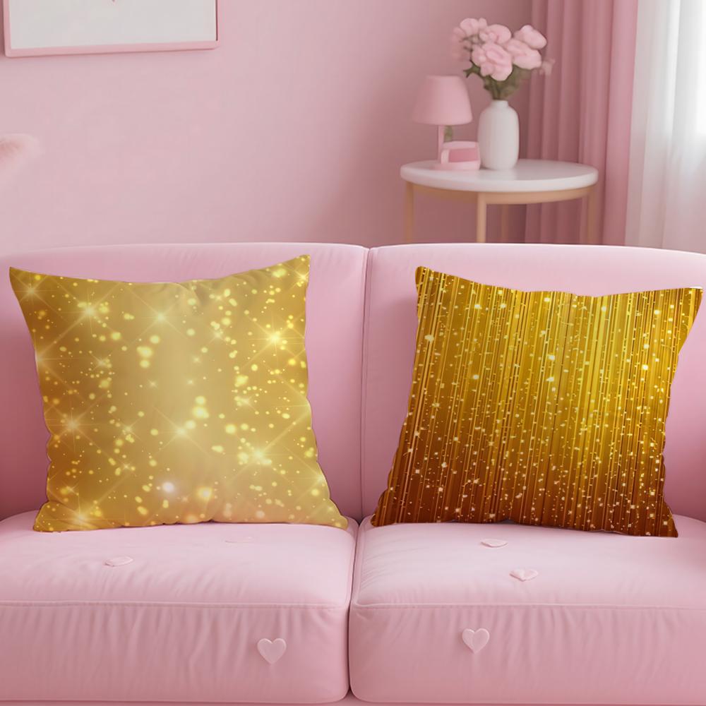 Funda de cojín con puntos dora - Lighting Decor And Beyond reseña y precio