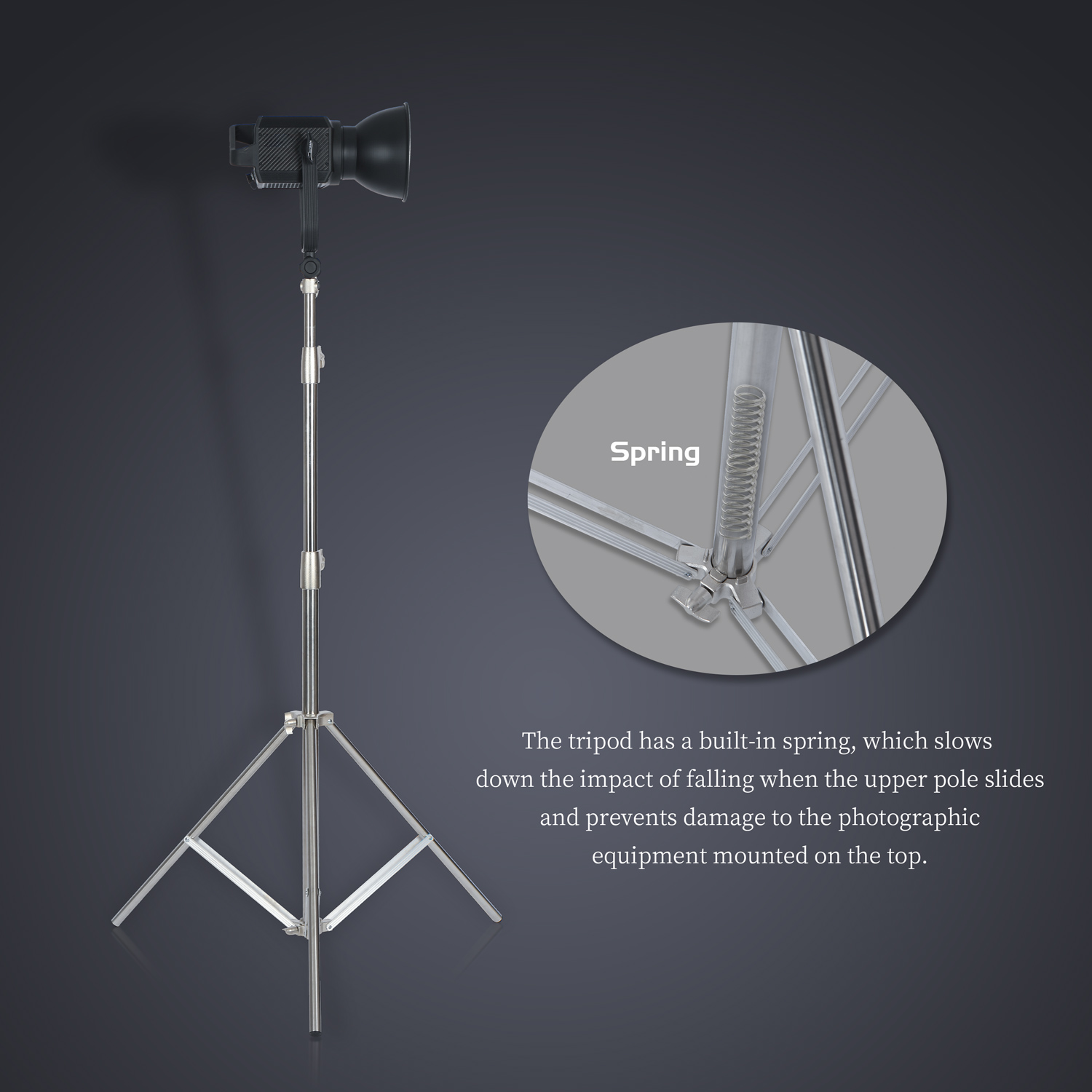 Soporte de luz de acero inoxid - Lighting Gallery reseña y precio