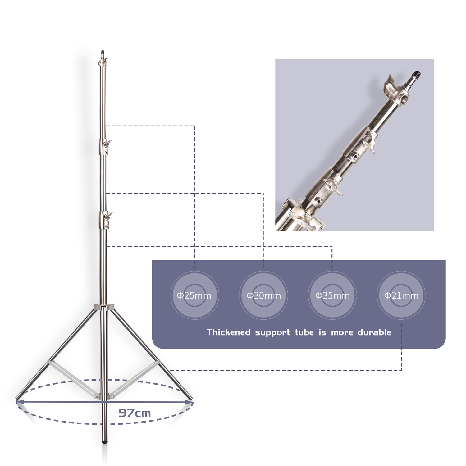 Soporte de luz de acero inoxid - Lighting Gallery reseña y precio