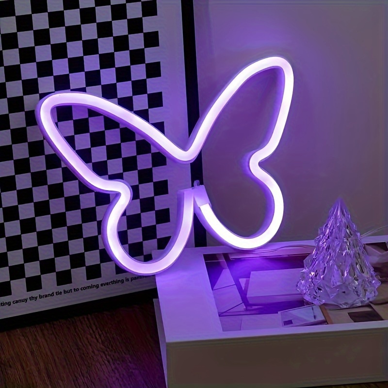 Luces de neón de mariposa LED, - Foyer Lighting Wall Decor reseña y precio