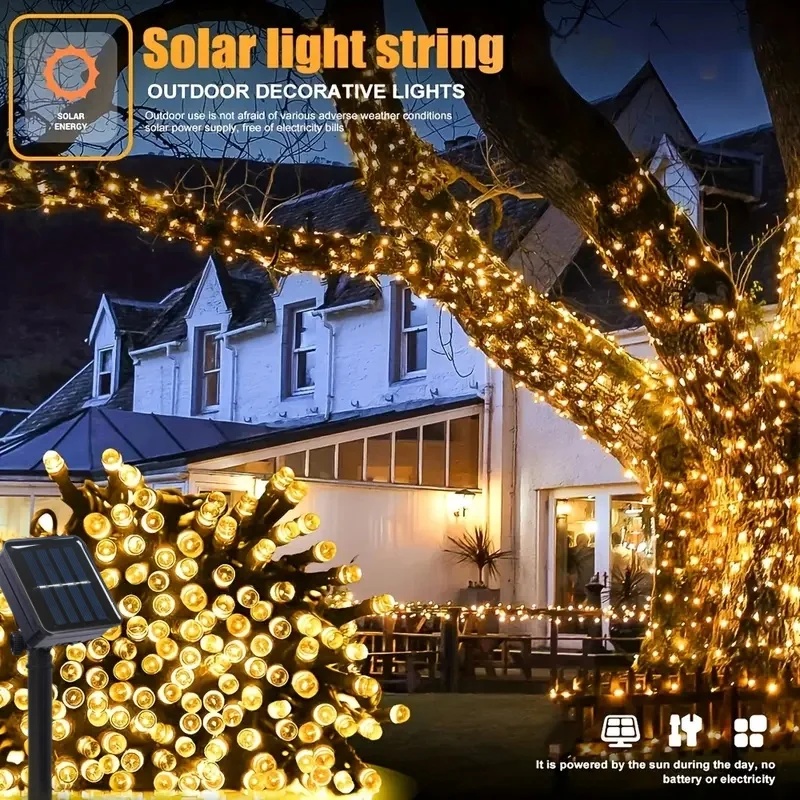 Luces de Hadas Solares LED par - Outdoor Lighting Wedding Decor reseña y precio