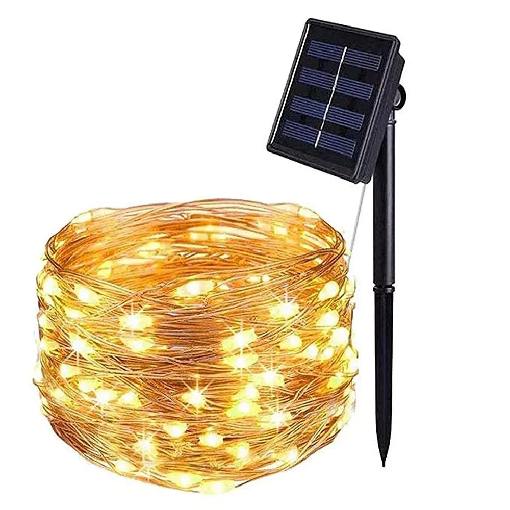 Guirnalda de luces LED solares - Outdoor Lighting Wedding Decor reseña y precio