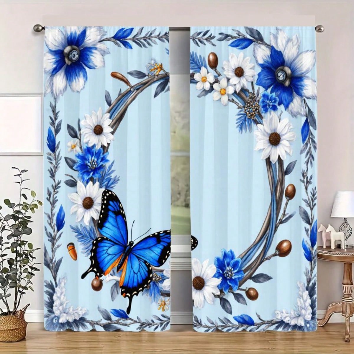 2 cortinas planas 2D con fondo - Elements Lighting Decor reseña y precio
