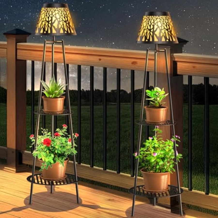 Paquete de 2 Lámparas Solares  - Lighting Decoration Stand reseña y precio