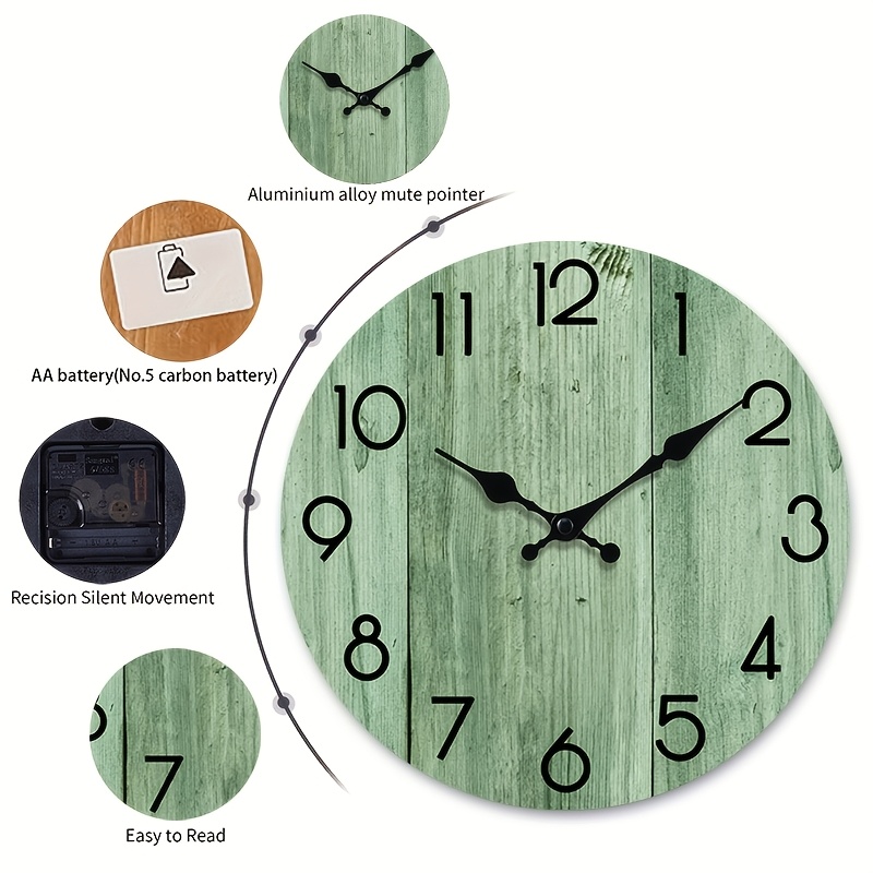 Reloj de pared redondo con pat - Lighting Home Decor Wall Clocks reseña y precio