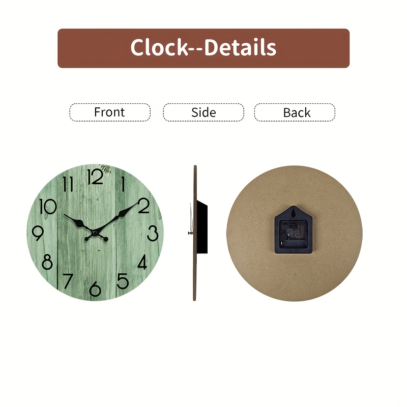 Reloj de pared redondo con pat - Lighting Home Decor Wall Clocks reseña y precio